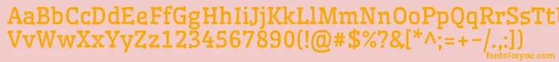 WellfleetRegular Font – Orange Fonts on Pink Background