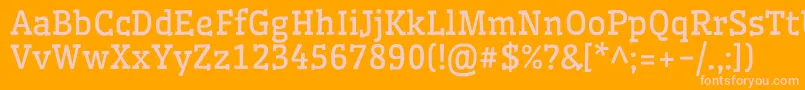 WellfleetRegular Font – Pink Fonts on Orange Background