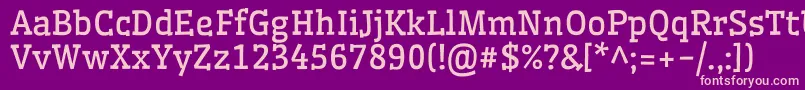 WellfleetRegular Font – Pink Fonts on Purple Background
