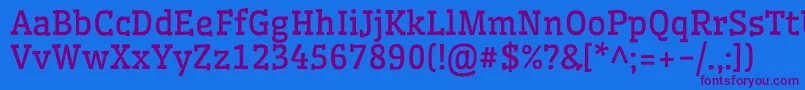 WellfleetRegular Font – Purple Fonts on Blue Background