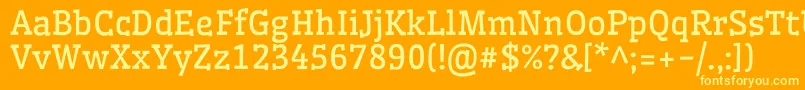 WellfleetRegular Font – Yellow Fonts on Orange Background