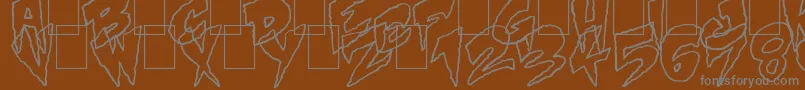 Шрифт MysteryWhite – серые шрифты на коричневом фоне