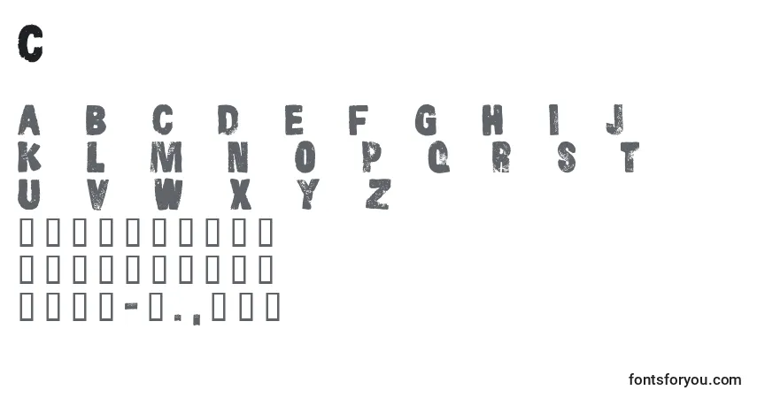 Czcionka Cfsnowboardprojectpersonal – alfabet, cyfry, specjalne znaki