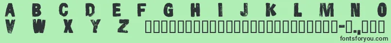 Cfsnowboardprojectpersonal Font – Black Fonts on Green Background