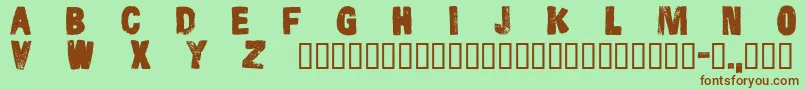 Cfsnowboardprojectpersonal Font – Brown Fonts on Green Background