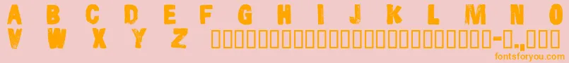 Cfsnowboardprojectpersonal Font – Orange Fonts on Pink Background