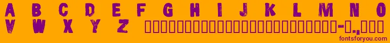 Cfsnowboardprojectpersonal Font – Purple Fonts on Orange Background