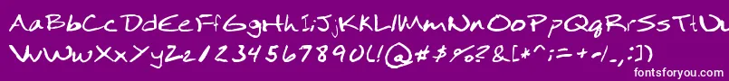 Moodica Font – White Fonts on Purple Background