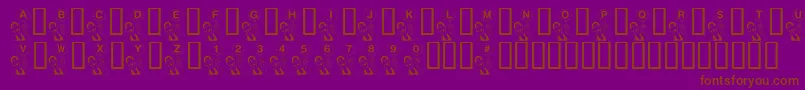 KrBball Font – Brown Fonts on Purple Background