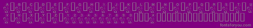 KrBball Font – Gray Fonts on Purple Background