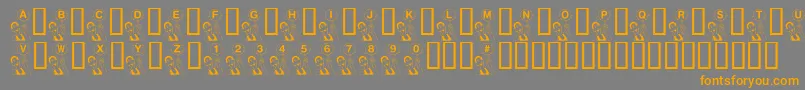 KrBball Font – Orange Fonts on Gray Background