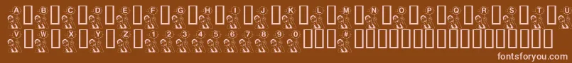 KrBball Font – Pink Fonts on Brown Background