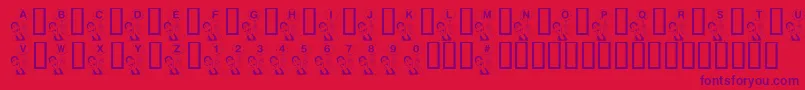 KrBball Font – Purple Fonts on Red Background