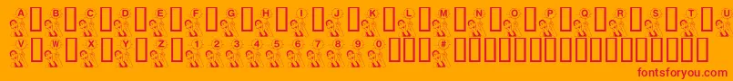 Lisätietoja KrBball-fontista KrBball-fontti – punaiset fontit oranssilla taustalla