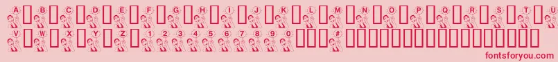 KrBball Font – Red Fonts on Pink Background