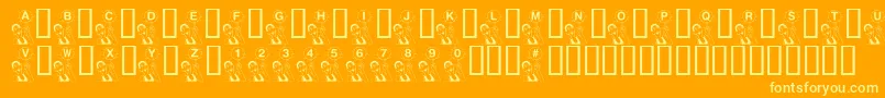 KrBball Font – Yellow Fonts on Orange Background
