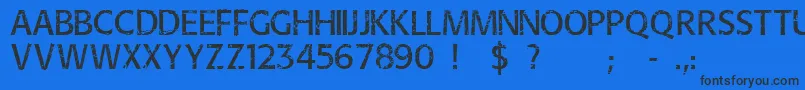 Overhaul Font – Black Fonts on Blue Background