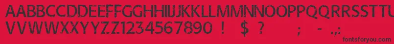 Overhaul Font – Black Fonts on Red Background