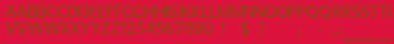 Overhaul Font – Brown Fonts on Red Background