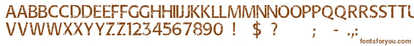 Overhaul Font – Brown Fonts on White Background