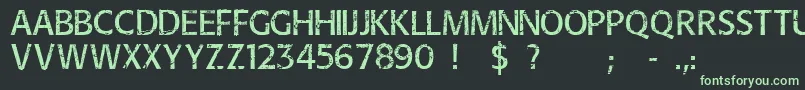 Overhaul Font – Green Fonts on Black Background