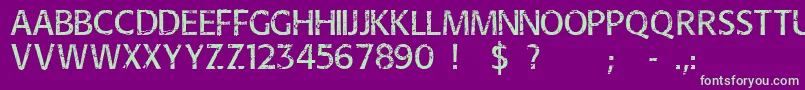 Overhaul Font – Green Fonts on Purple Background