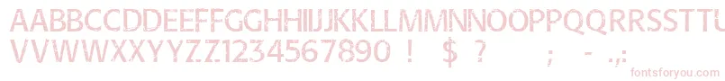 Overhaul Font – Pink Fonts on White Background