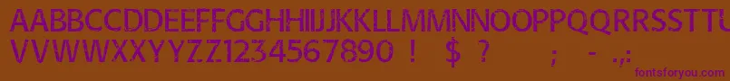 Overhaul Font – Purple Fonts on Brown Background