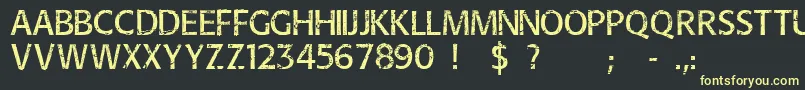 Overhaul Font – Yellow Fonts on Black Background