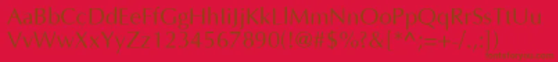 OptimaCyr Font – Brown Fonts on Red Background