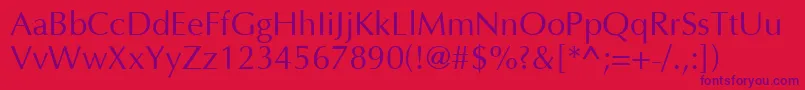 OptimaCyr Font – Purple Fonts on Red Background