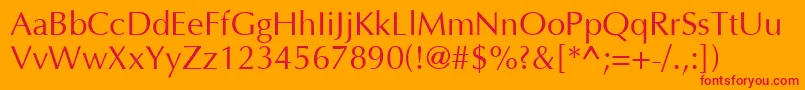 OptimaCyr Font – Red Fonts on Orange Background