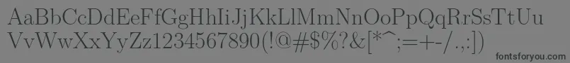 Шрифт Lmroman17Regular – чёрные шрифты на сером фоне