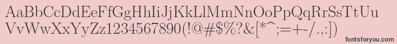 Lmroman17Regular Font – Black Fonts on Pink Background