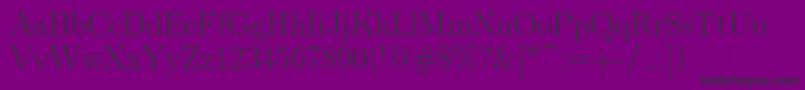 フォントLmroman17Regular – 紫の背景に黒い文字