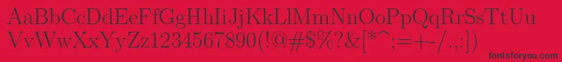 Lmroman17Regular Font – Black Fonts on Red Background