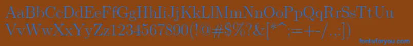 Шрифт Lmroman17Regular – синие шрифты на коричневом фоне