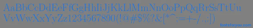 Шрифт Lmroman17Regular – синие шрифты на сером фоне