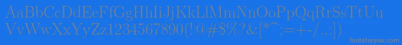 Шрифт Lmroman17Regular – серые шрифты на синем фоне