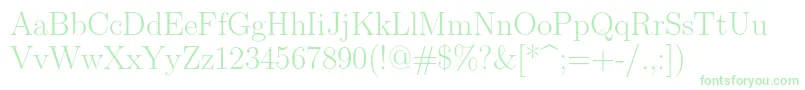 Lmroman17Regular-fontti – vihreät fontit valkoisella taustalla