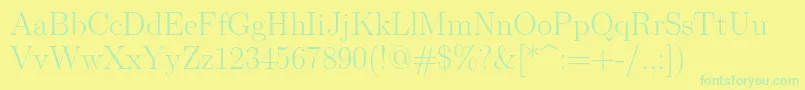Lmroman17Regular Font – Green Fonts on Yellow Background