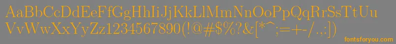 Lmroman17Regular Font – Orange Fonts on Gray Background