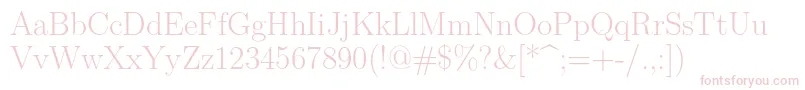 Шрифт Lmroman17Regular – розовые шрифты на белом фоне