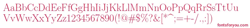 Шрифт Lmroman17Regular – красные шрифты