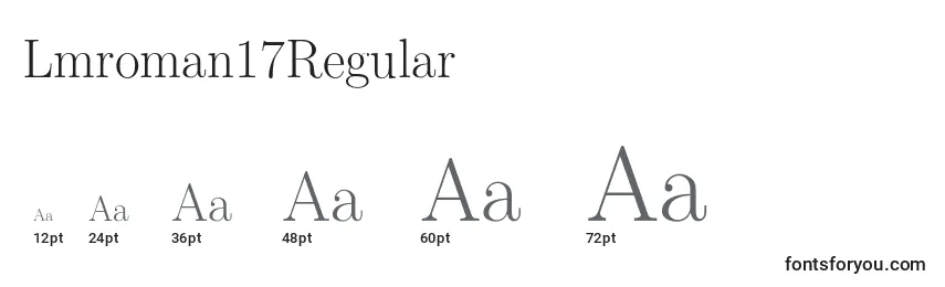 Размеры шрифта Lmroman17Regular