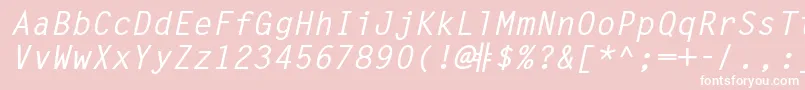 LettergothicstdBoldslanted Font – White Fonts on Pink Background