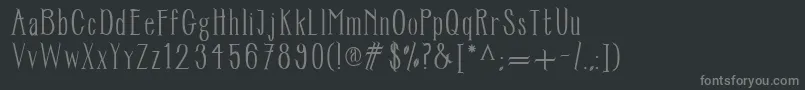 Treeftr Font – Gray Fonts on Black Background