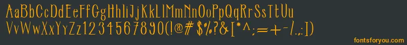 Treeftr Font – Orange Fonts on Black Background