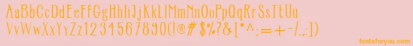 Treeftr Font – Orange Fonts on Pink Background