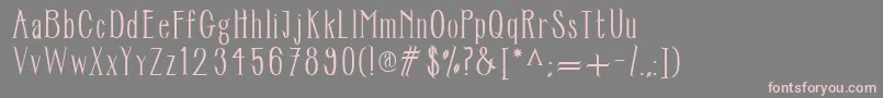 Treeftr Font – Pink Fonts on Gray Background